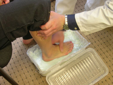 Orthotic Solutions: Process - foot impression